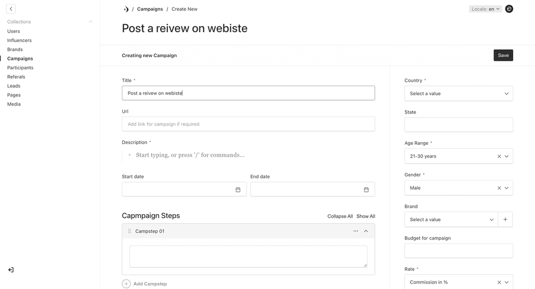 OnionPose Brand Dashboard