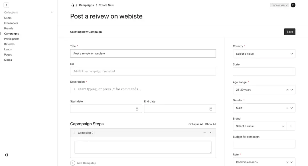 OnionPose Brand Dashboard