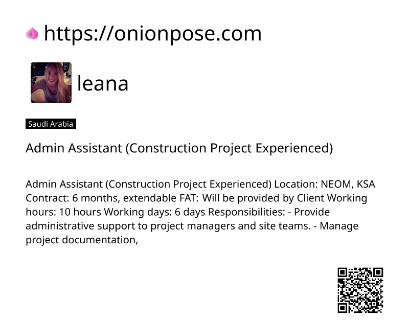 admin-assistant-construction-project-experienced