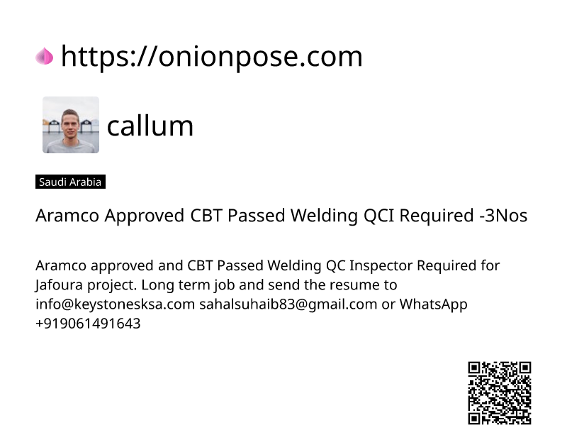 aramco-approved-cbt-passed-welding-qci-required-3nos