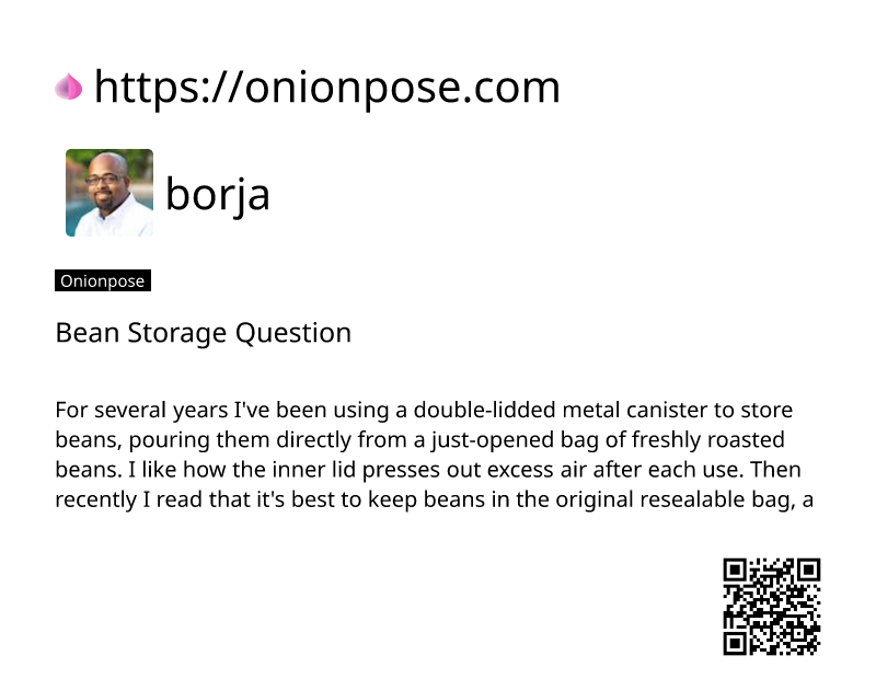 bean-storage-question