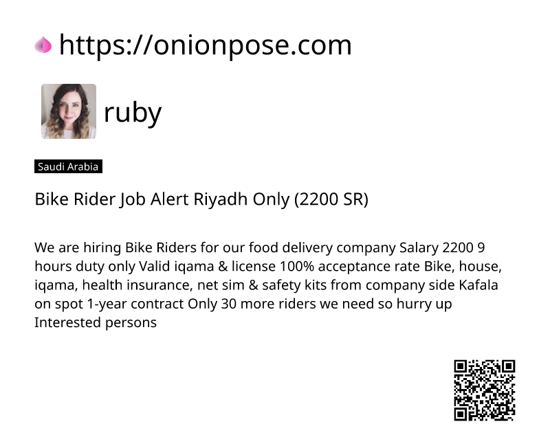 bike-rider-job-alert-riyadh-only-2200-sr