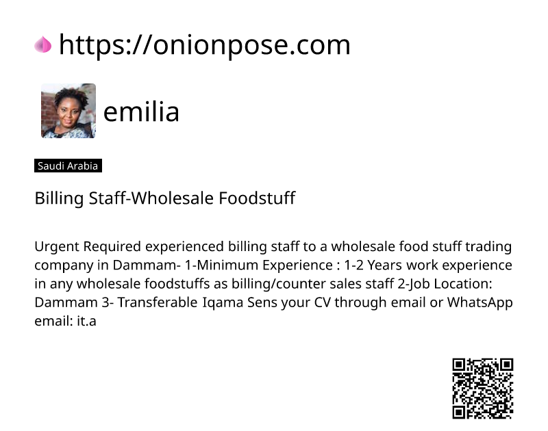 billing-staff-wholesale-foodstuff