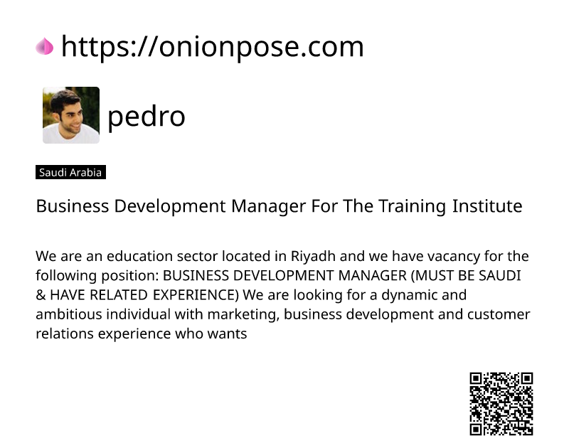 business-development-manager-for-the-training-institute