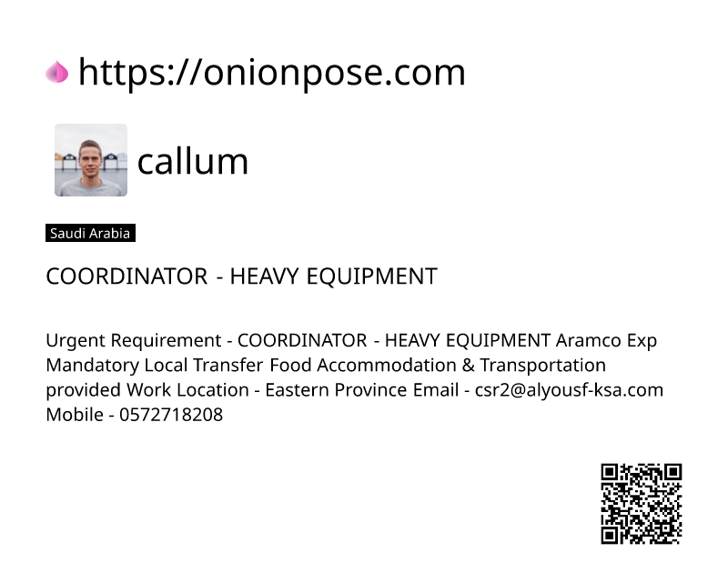 coordinator-heavy-equipment