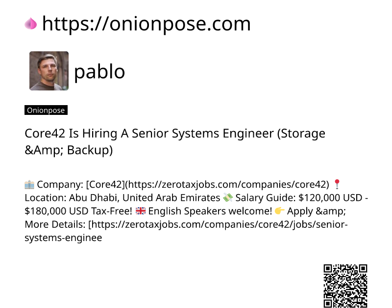 core42-is-hiring-a-senior-systems-engineer-storage-amp-backup