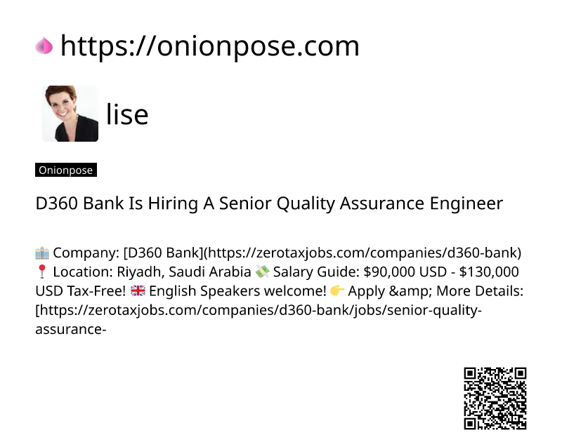 d360-bank-is-hiring-a-senior-quality-assurance-engineer