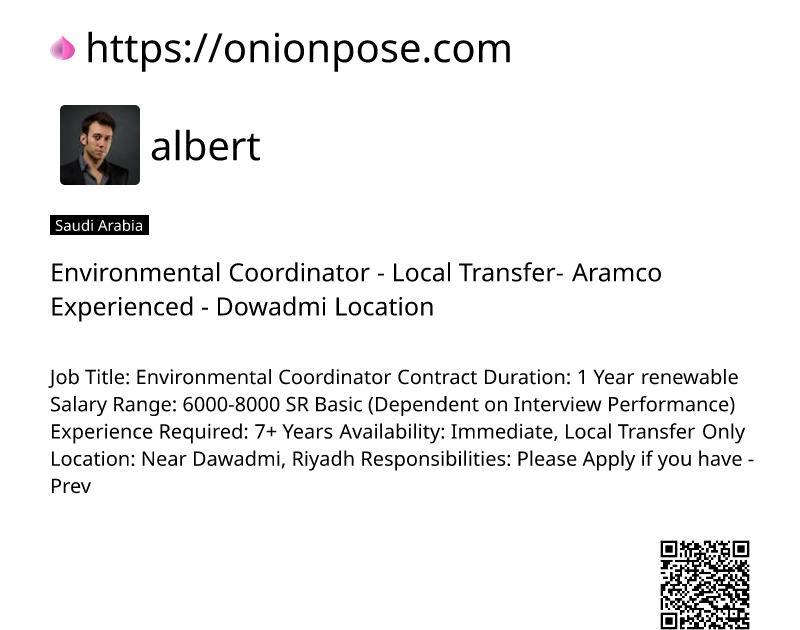 environmental-coordinator-local-transfer-aramco-experienced-dowadmi-location