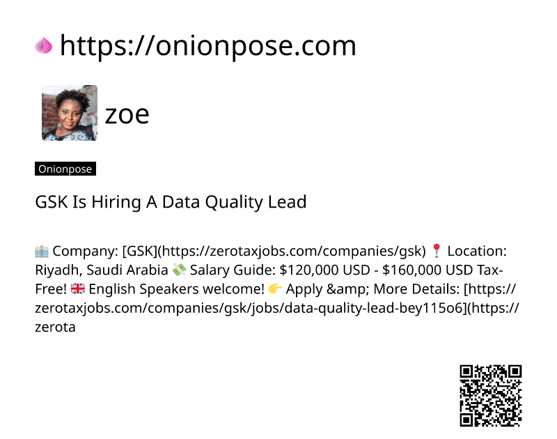 gsk-is-hiring-a-data-quality-lead