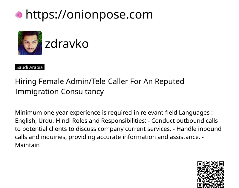 hiring-female-admintele-caller-for-an-reputed-immigration-consultancy