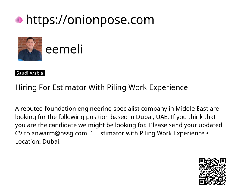 hiring-for-estimator-with-piling-work-experience