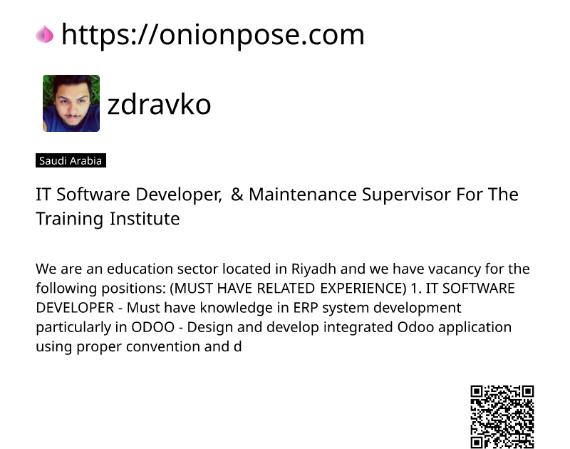 it-software-developer-maintenance-supervisor-for-the-training-institute