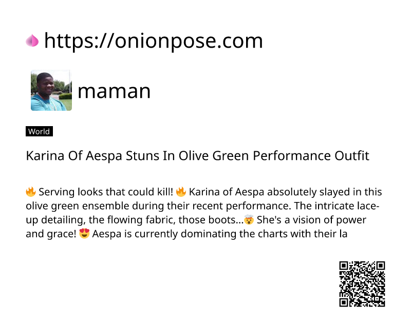 karina-of-aespa-stuns-in-olive-green-performance-outfit