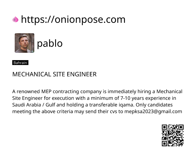 mechanical-site-engineer