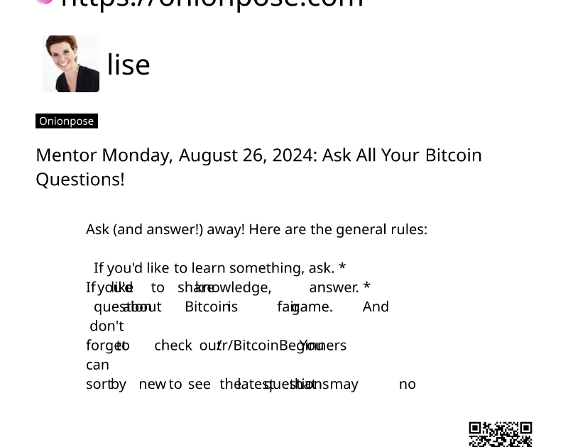 mentor-monday-august-26-2024-ask-all-your-bitcoin-questions