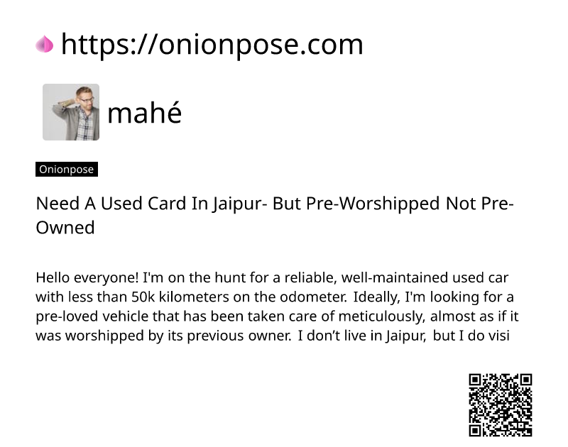 need-a-used-card-in-jaipur-but-pre-worshipped-not-pre-owned