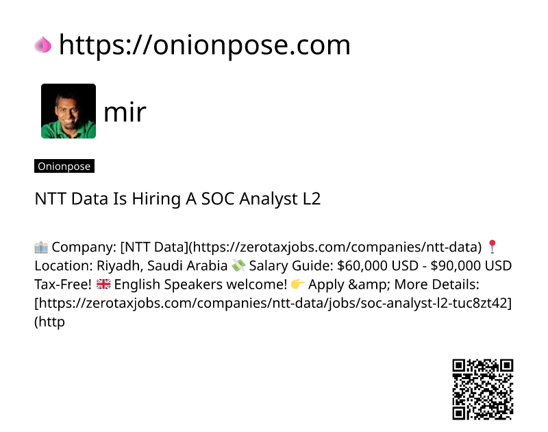 ntt-data-is-hiring-a-soc-analyst-l2