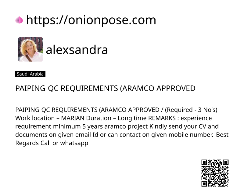 paiping-qc-requirements-aramco-approved