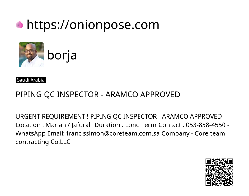 piping-qc-inspector-aramco-approved