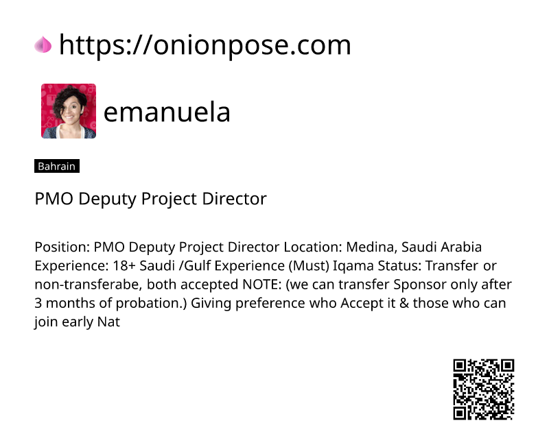 pmo-deputy-project-director