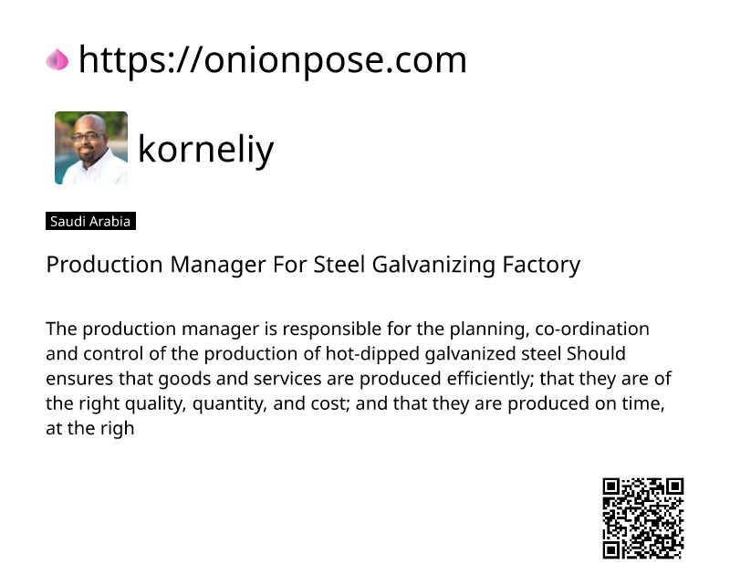 production-manager-for-steel-galvanizing-factory