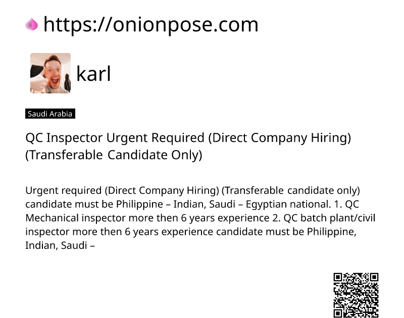 qc-inspector-urgent-required-direct-company-hiring-transferable-candidate-only