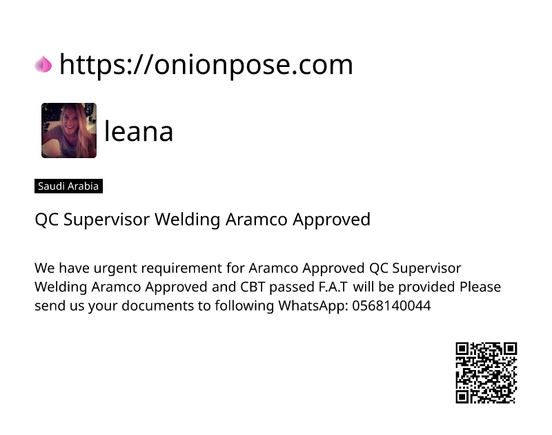 qc-supervisor-welding-aramco-approved