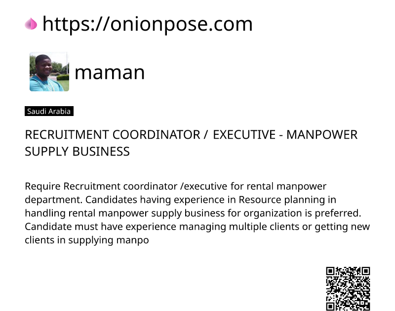 recruitment-coordinator-executive-manpower-supply-business