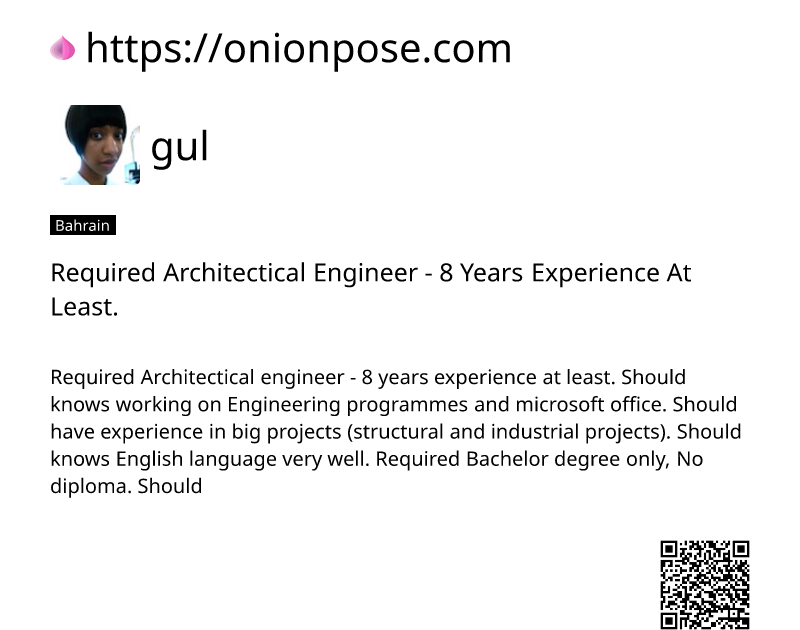 required-architectical-engineer-8-years-experience-at-least