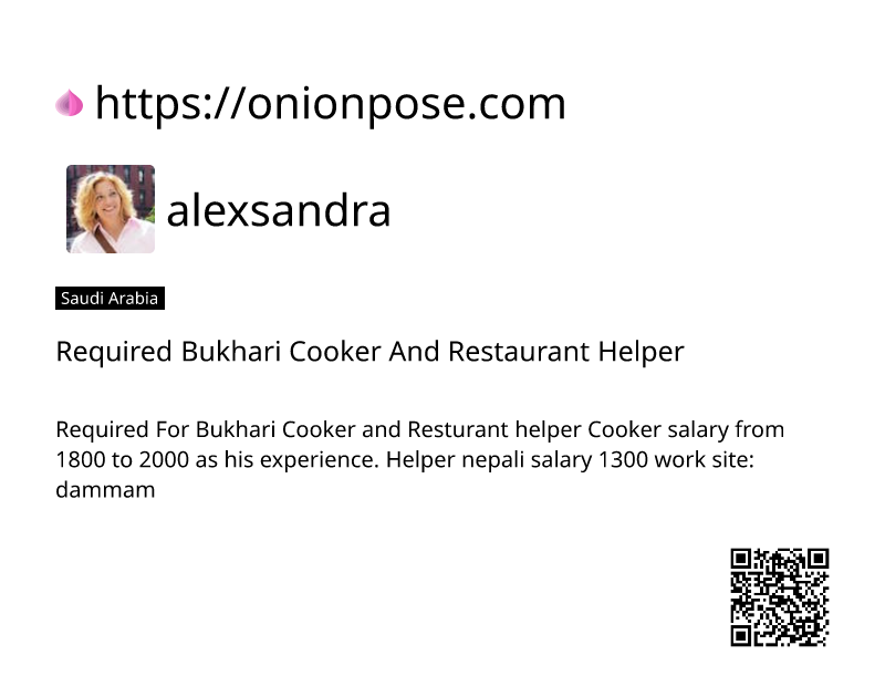 required-bukhari-cooker-and-restaurant-helper