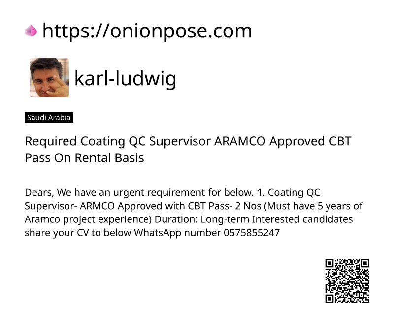 required-coating-qc-supervisor-aramco-approved-cbt-pass-on-rental-basis