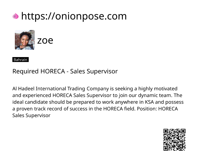 required-horeca-sales-supervisor