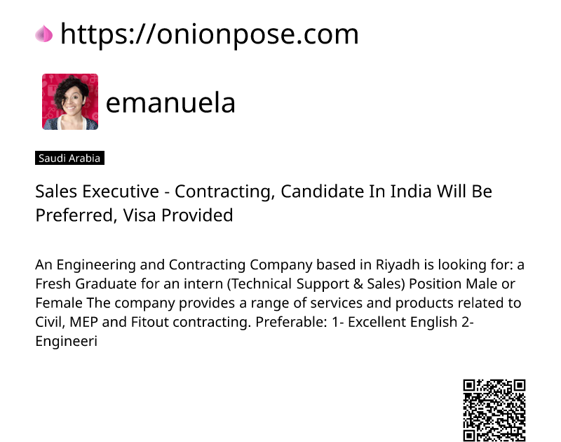 sales-executive-contracting-candidate-in-india-will-be-preferred-visa-provided