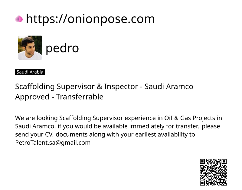 scaffolding-supervisor-inspector-saudi-aramco-approved-transferrable