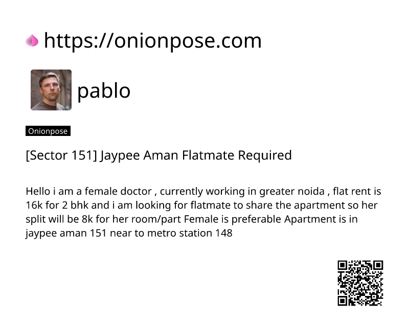 sector-151-jaypee-aman-flatmate-required