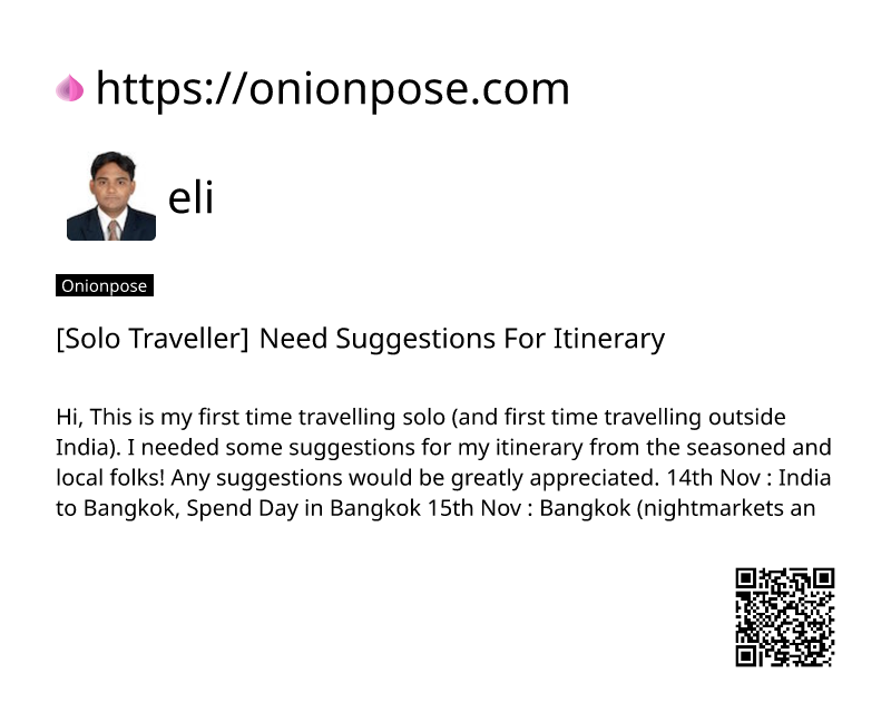 solo-traveller-need-suggestions-for-itinerary