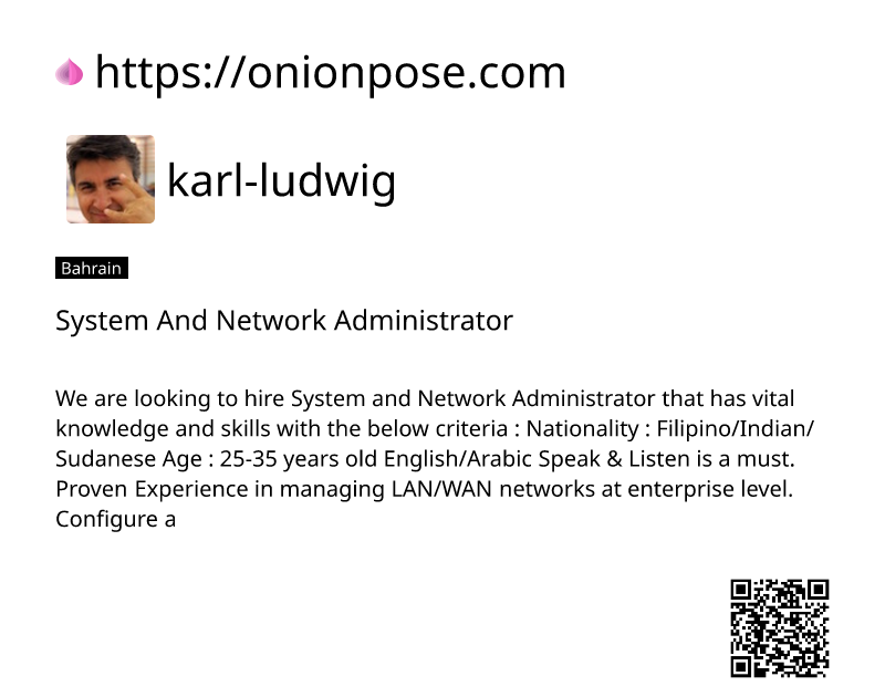 system-and-network-administrator