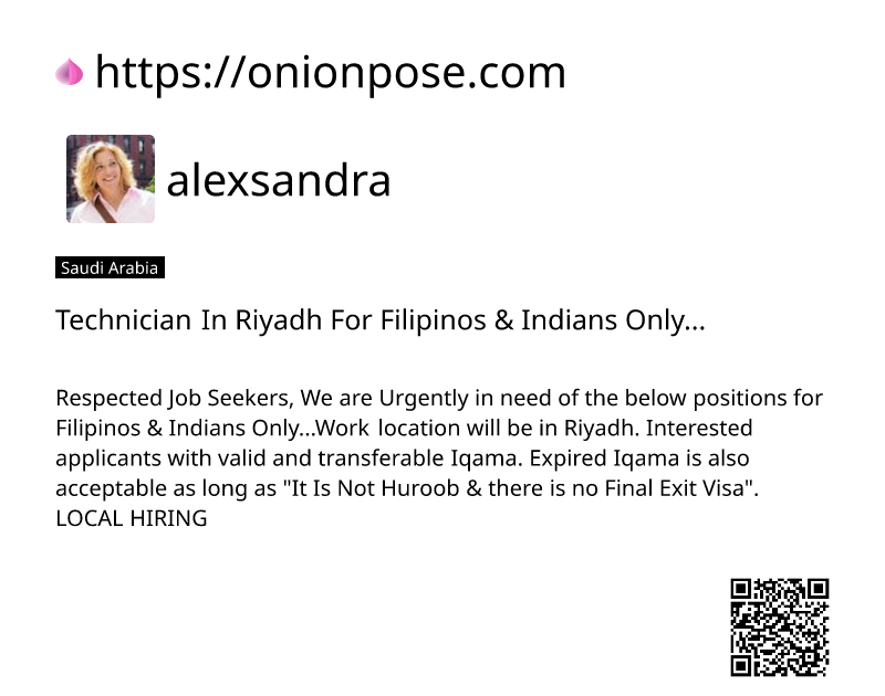 technician-in-riyadh-for-filipinos-indians-only