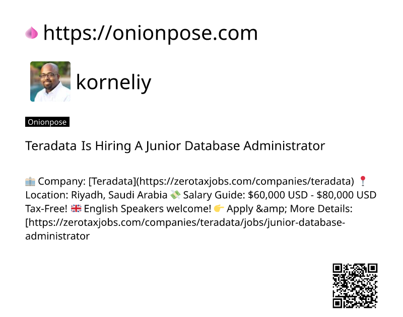 teradata-is-hiring-a-junior-database-administrator