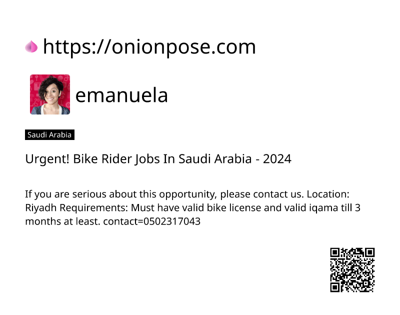 urgent-bike-rider-jobs-in-saudi-arabia-2024