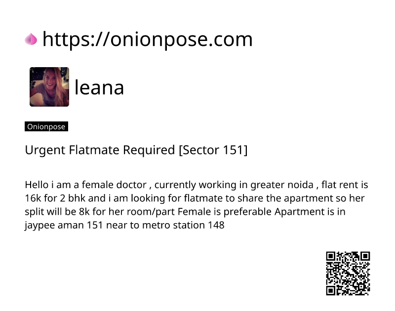 urgent-flatmate-required-sector-151