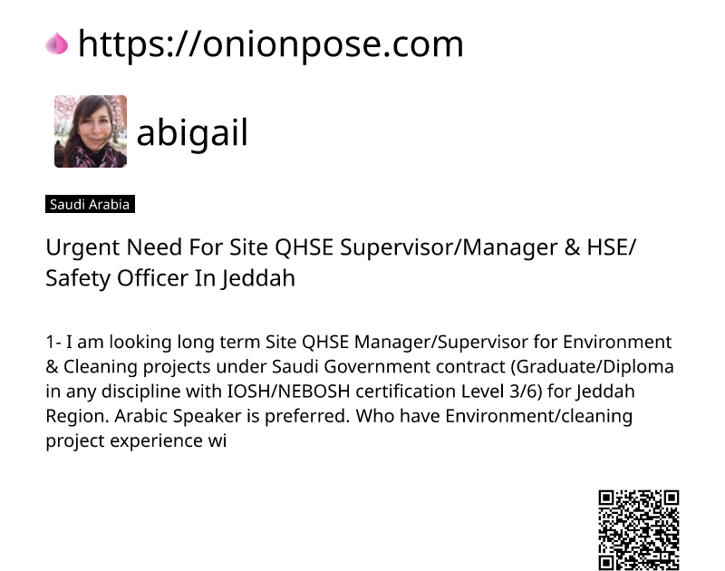 urgent-need-for-site-qhse-supervisormanager-hsesafety-officer-in-jeddah