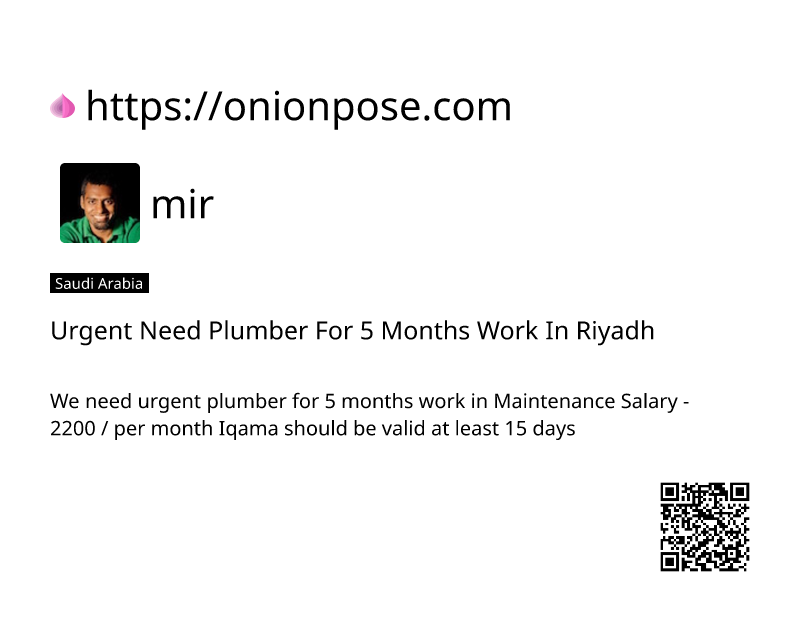 urgent-need-plumber-for-5-months-work-in-riyadh