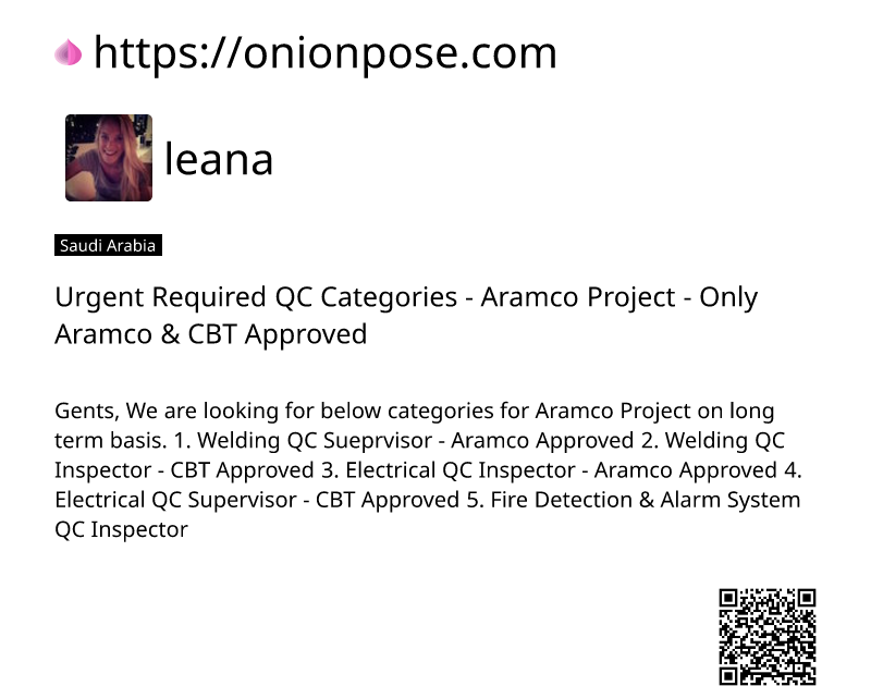 urgent-required-qc-categories-aramco-project-only-aramco-cbt-approved