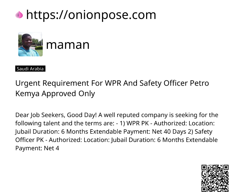 urgent-requirement-for-wpr-and-safety-officer-petro-kemya-approved-only