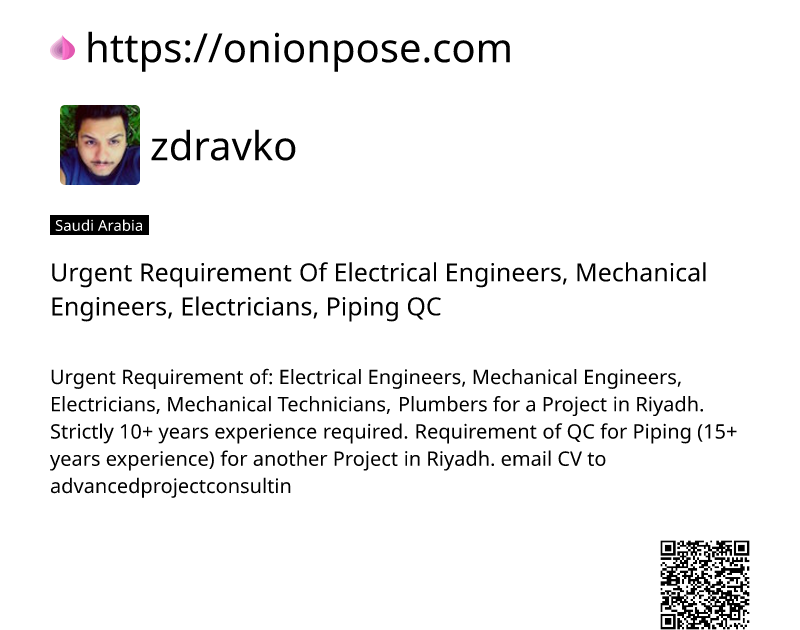 urgent-requirement-of-electrical-engineers-mechanical-engineers-electricians-piping-qc