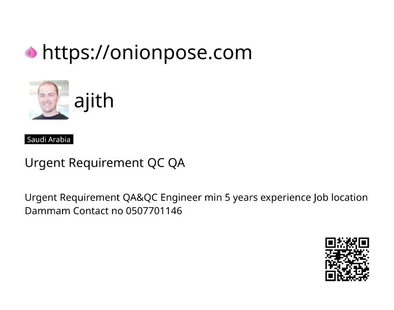 urgent-requirement-qc-qa