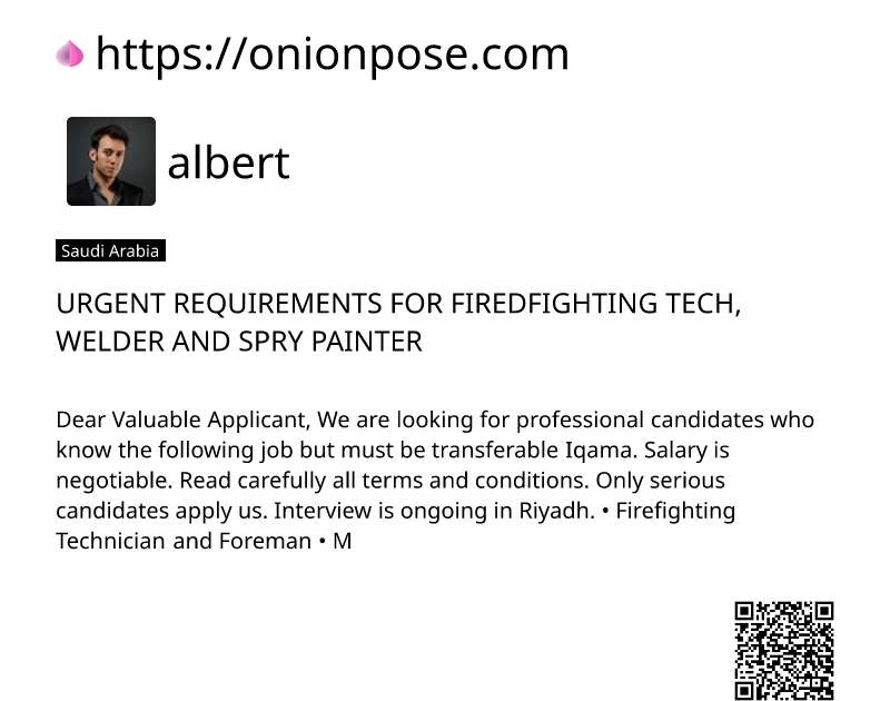 urgent-requirements-for-firedfighting-tech-welder-and-spry-painter