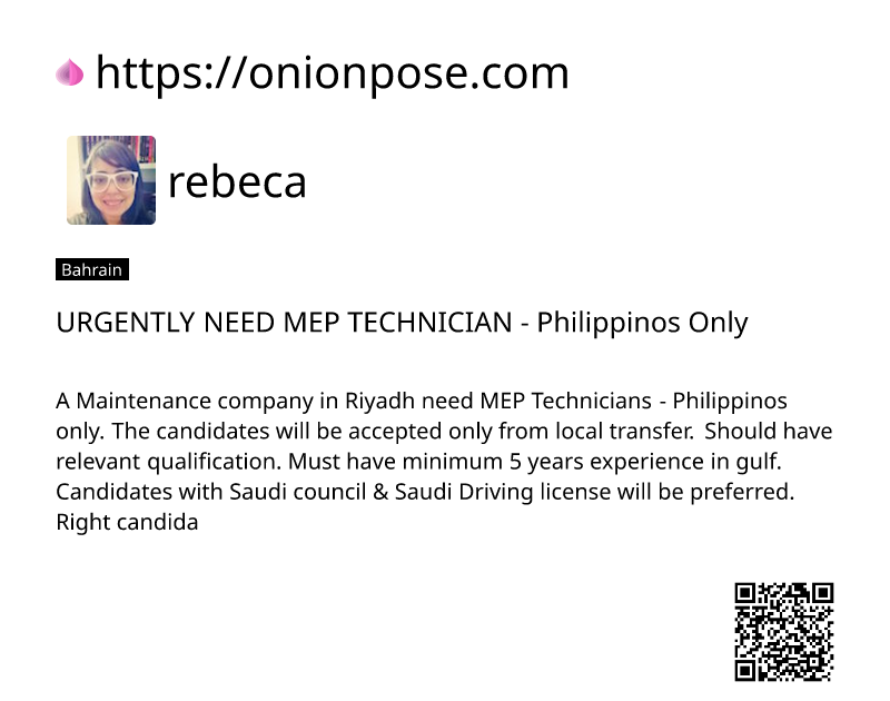 urgently-need-mep-technician-philippinos-only