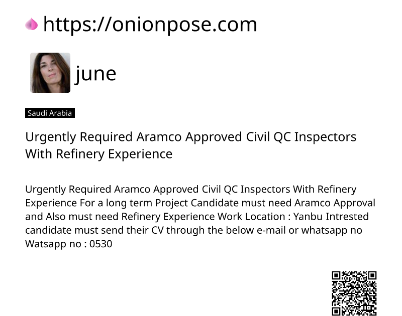 urgently-required-aramco-approved-civil-qc-inspectors-with-refinery-experience